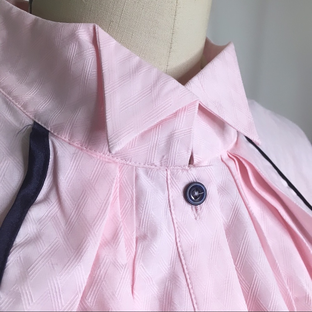 Frilly Button Front Pink Ruffle Blouse - Picture 5 of 8